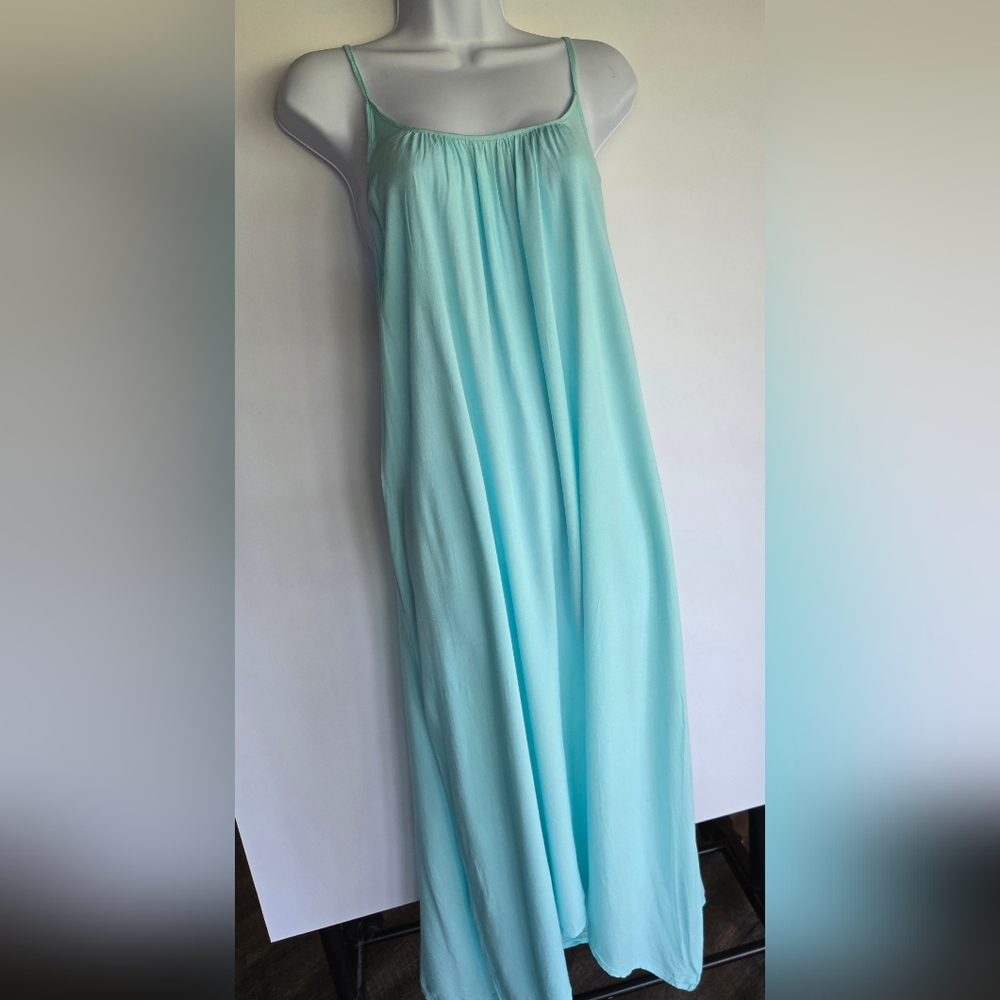 NEW JEMMA SANDS Light Blue Spaghetti Strap Maxi Dress, Size XS